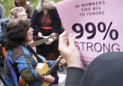 Occupella Sing Along - Tax the Rich @ Solano Avenue in front of the old Oaks Theater | Berkeley | California | United States